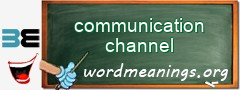 WordMeaning blackboard for communication channel